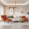 Velvet Armchair with Footstool Wing Back Chair Lounge Sofa Accent Seat