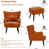 Velvet Armchair with Footstool Wing Back Chair Lounge Sofa Accent Seat