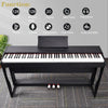 Glarry Digital Piano 88 Full Weighted Key 3 Pedals with Wooden Stand Black