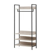 Industrial Open Wardrobe Clothes Rail Rack Bedroom Storage 4 Shelves