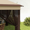 3 x 3(m) Pop Up Gazebo Tent with Netting, Height Adjustable, Beige
