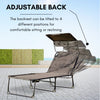 2x Garden Folding Chair Portable Beach Camping Canopy Recliner Sun Lounger