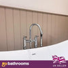 Traditional Spoutford Chrome Bath Filler Shower Mix Tap Brass Lever Deck Mount
