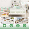Single Size Bed Frame Solid Wood Platform Bed w/2 Storage Drawers
