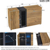 Modern Chest of Drawers Sideboard Storage Cabinet with LED Lights & Shelves