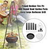 1.5m Tripod Outdoor Fire Pit BBQ Round Bowl Garden Extra Large Barbecue Grill
