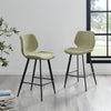 **Seconds** Nyla 2x Sage Green Fabric Bar Chair Black Leg