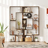 Floor Standing Books Storage Organizer Open Display Shelf Rack-Brown
