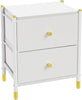 Chest of Drawers 2 Fabric Drawer Bedroom Bedside Storage Cabinet Organizer Unit