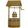 Wishing Well Garden Planter Wooden Large Outdoor Decor Flowers Plant Pot 125cm