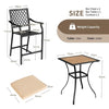 Outdoor Bar Height Chairs 2 Pack Patio Bar Stools Set W/ Soft Seat Cushions