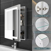 LED illuminated Bathroom Mirror Cabinet with Demister / Shaver Socket / 600mm