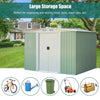6 X 8 FT Outdoor Storage Shed Large Tool Utility Organizer House 2 Sliding Doors