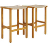 Set of 2 Outdoor Bar Stools Bar Height Chairs Patio High Stools Set w/Footrest