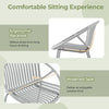3 Pieces Bistro Set All Weather PP Patio Conversation Set-Gray