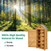 Outdoor Storage Shed Wooden Garden Tool Utility Cabinet Waterproof Asphalt Roof