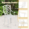 Patio Cast Aluminum Dining Table & Chair Set, 5 Piece Outdoor Bistro Set
