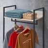 Industrial Open Wardrobe Clothes Rail Rack Bedroom Storage 4 Shelves