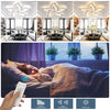 RGB LED Ceiling Fan Lights with Remote Control Dimmable Reversible 6 Speeds Fan
