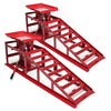 2x Heavy Duty Metal Car Ramp Lift Height Adjustable 4Ton Hydraulic Jack Garage