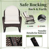 Outdoor Wicker Sturdy Rocking Chair Patio Rattan Rocker Garden Furniture