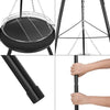 1.5m Tripod Outdoor Fire Pit BBQ Round Bowl Garden Extra Large Barbecue Grill