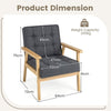 Upholstered Armchair Living Room Modern Accent Chair Soft Cushioned Sofa