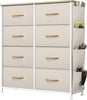 Chest of Drawers 8 Drawer Storage Dresser Organizer Unit for Bedroom Living Room