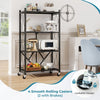 4-Tier Foldable Storage Shelf Collapsible Storage Rack-Black