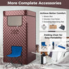 Portable Steam Sauna Home Full Body Sauna Box w/3L Steam Generator