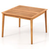 Wooden Square Table Outdoor Acacia Wood Dining Table for 4 People-Natural