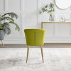 **Seconds** 2x Danica Green Velvet Dining Chair Gold Legs Contemporary Glam 192