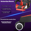 Gaming Chair with Bluetooth Speakers RGB LED Lights & Reclining Footrest Eyqqblb