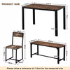 Dining Table and 2 Chairs 1 Bench Set Metal Home kitchen Dinging Room Furnitture