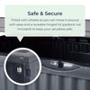 Garden Storage Box Plastic Outdoor Lock Lid Large 336L Patio Container Wheels