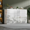 High Gloss Chest 6 Drawers Bedside Cabinet Tall Wide Storage Bedroom Furniture