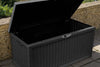 Garden Storage Box Plastic Outdoor Lock Lid Large 336L Patio Container Wheels