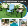 Set of 2 Patio Outdoor Portable Sling Back Chairs Folding Dining Chairs Blue