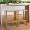 Set of 2 Outdoor Bar Stools Bar Height Chairs Patio High Stools Set w/Footrest