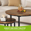 Coffee Table for living room Set of 2 Small Round Tables with Storage Side Table
