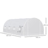 6 x 3 x 2 m Polytunnel Greenhouse Pollytunnel Tent w/ Metal Frame White