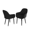 SET OF 4 ANIKA MODERN VELVET DINING CHAIR PADDED SEAT METAL LEGS KITCHEN