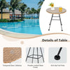Patio conversation set 3 Pieces Patio Bistro Set with Soft Seat Cushions-Grey