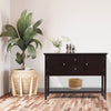 Console Sofa Table Narrow Entryway Table W/ 2 Drawers & 2 Storage Cabinets