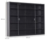 Display Wall Cabinet Glass Models Vitrine Collectors Storage Box Shelves Unit