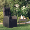 Reclining Garden Chair with Cushions Recliner Black Poly Rattan vidaXL