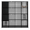 Large Cat Cage Indoor Catio Cat Enclosures 4 Tier Kennel Metal Playpen w/Hammock
