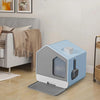 Enclosed Cat Litter Box Tray Cats Toilet with Lid Hood Scoop Pet Furniture