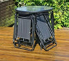 6pc Outdoor Furniture Set Dining Table Patio Deck 4 Chairs & Parasol Black