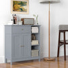 Freestanding Kitchen Cupboard Storage Organizer w/Large Drawer-White